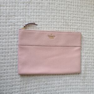 Kate Spade Blush Pink Grained Leather Cluth